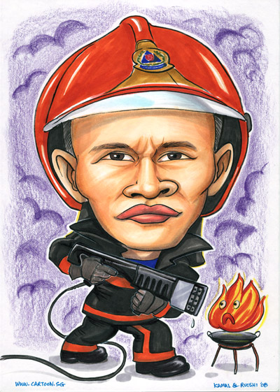 funny fireman cartoon. Fireman Cartoon Picture. SCDF firemen these days are