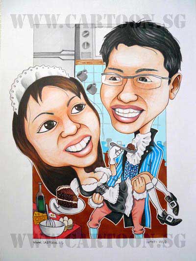caricature couple