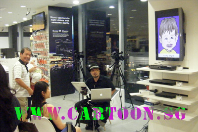 Digital Picture Frame Singapore on Live Digital Caricature Event For Sony   Cartoon Sg     Caricatures By