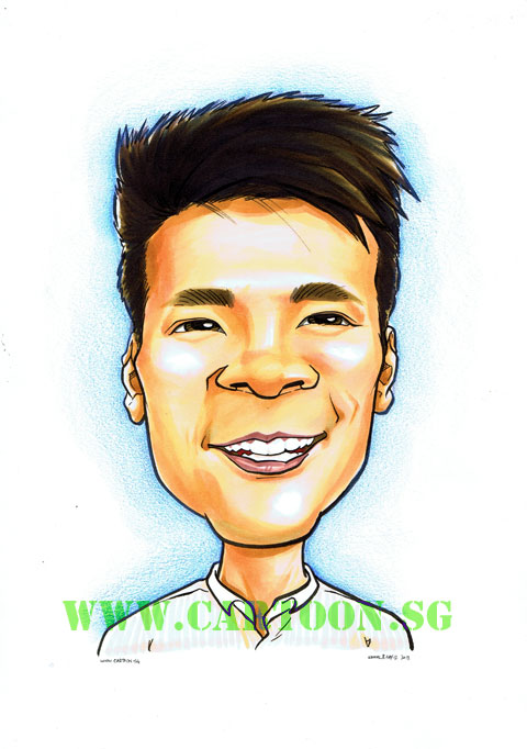 Cartoon Portrait – A Headshot Caricature Drawing  - Singapore  caricature artists